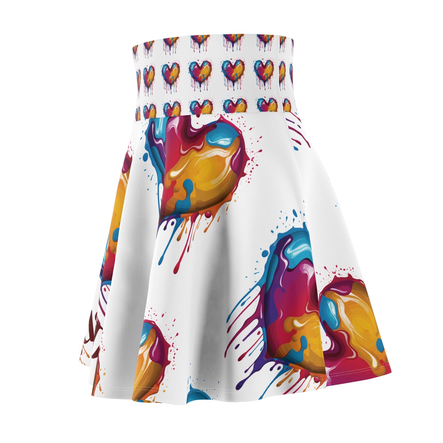 Vibrant Butterfly Skater Skirt, Colorful AOP Fashion, Women’s Spring Wear, Boho Style Skirt, Perfect for Festivals, Casual Outfits