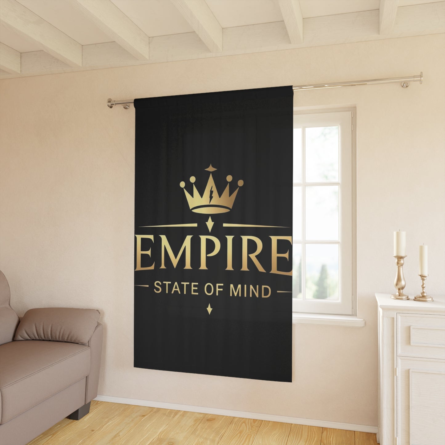 Stylish Window Curtains, Empire State of Mind Design, Home Decor, Blackout Drapes, Modern Living Room Accessories, Gift for NYC Lovers