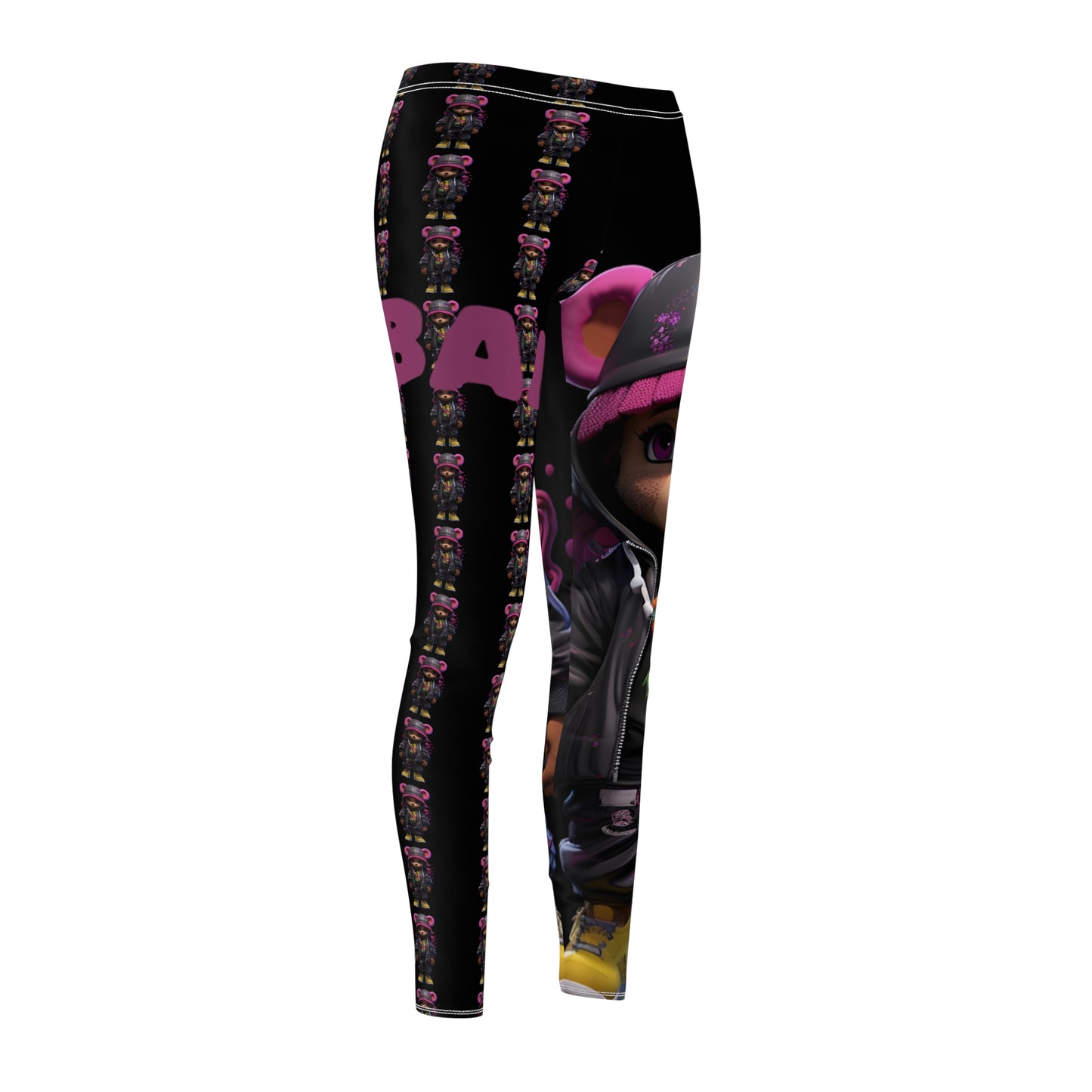 Playful Women's Casual Leggings, Cute Animal Print Leggings, Comfortable Activewear, Fun Outfit for Everyday