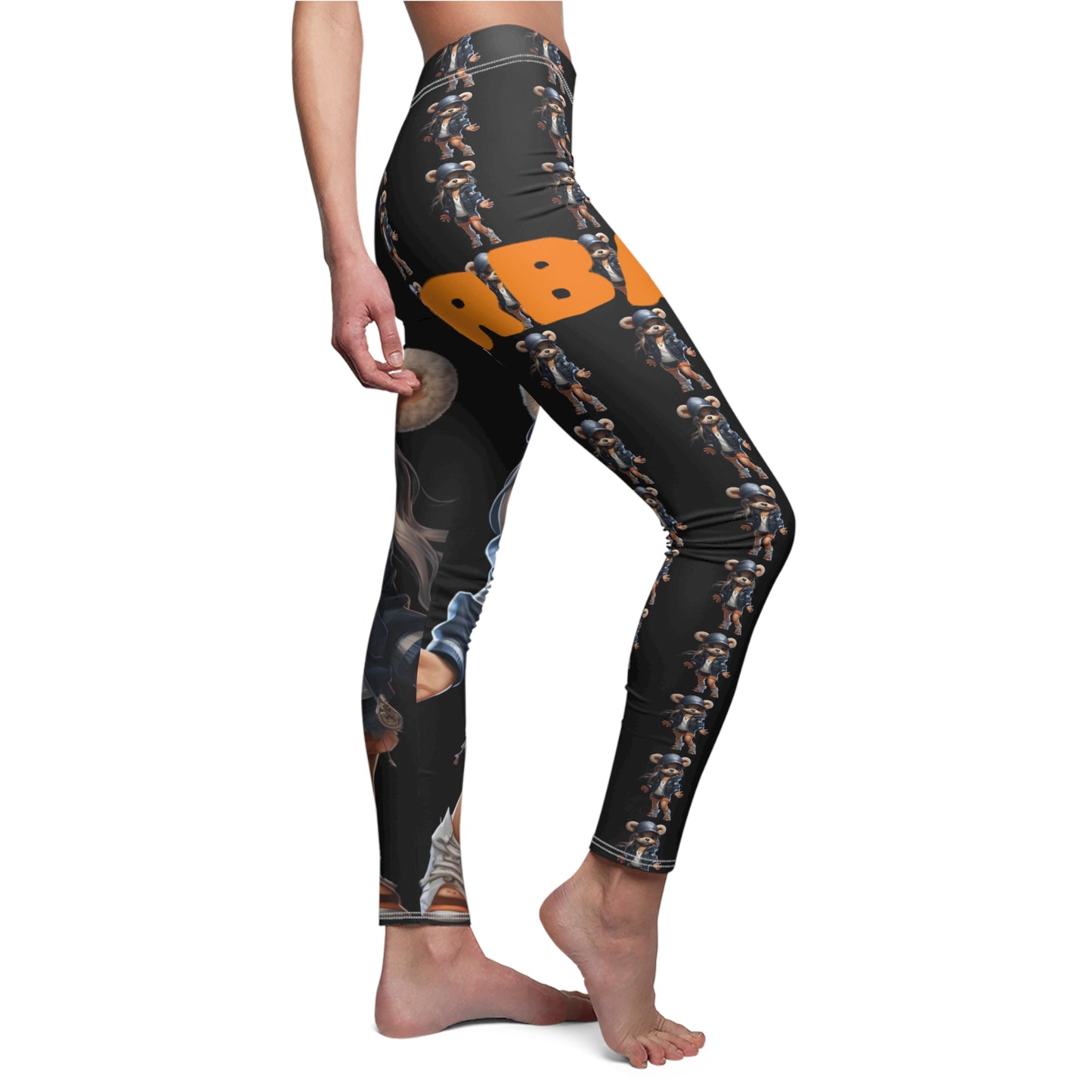 Playful Women's Casual Leggings, Cute Animal Print Leggings, Comfortable Activewear, Fun Outfit for Everyday
