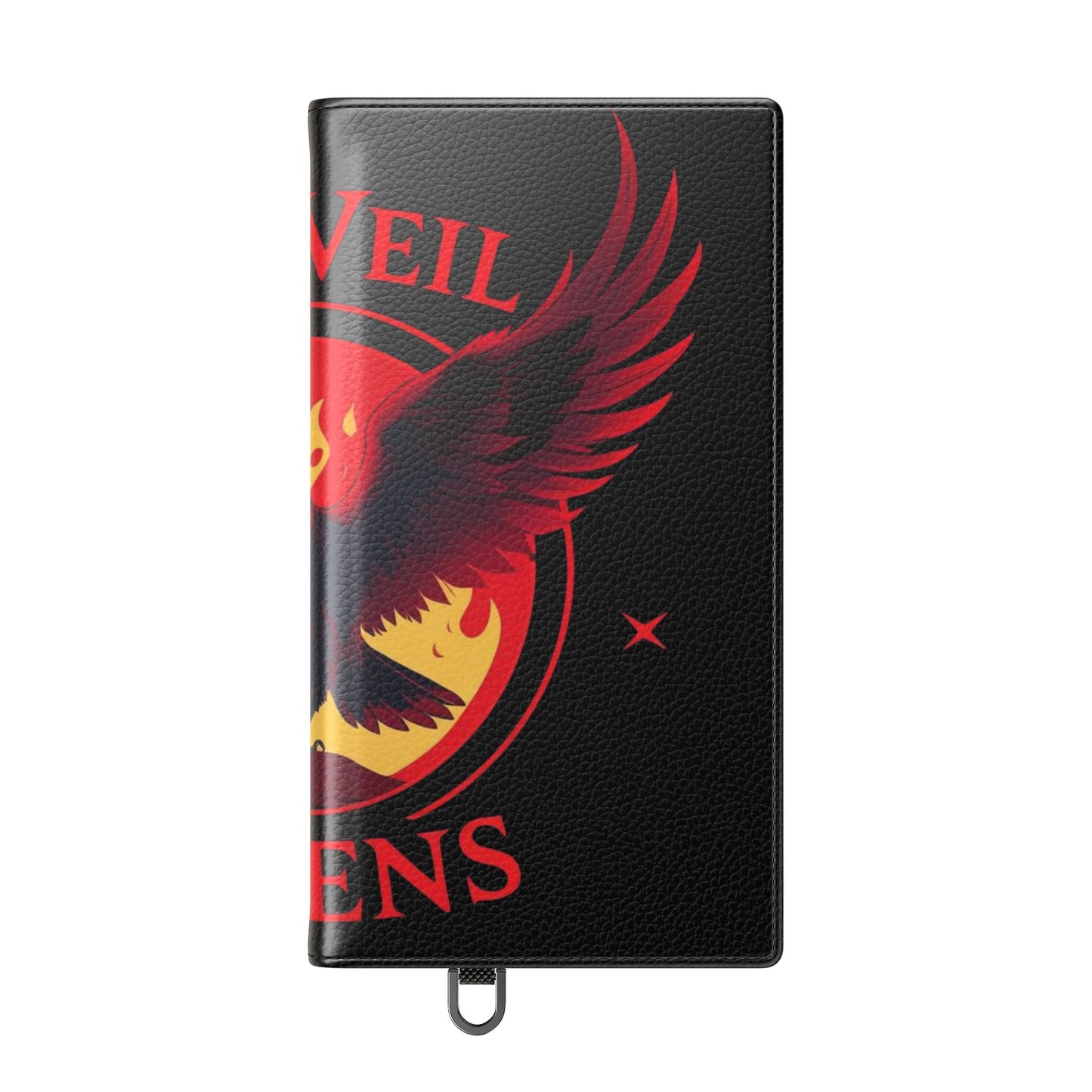Raven Design Flip Case for Smartphones, Stylish Phone Cover, Gothic Art Protection, Gift for Bird Lovers, Red Veil Ravens Merchandise