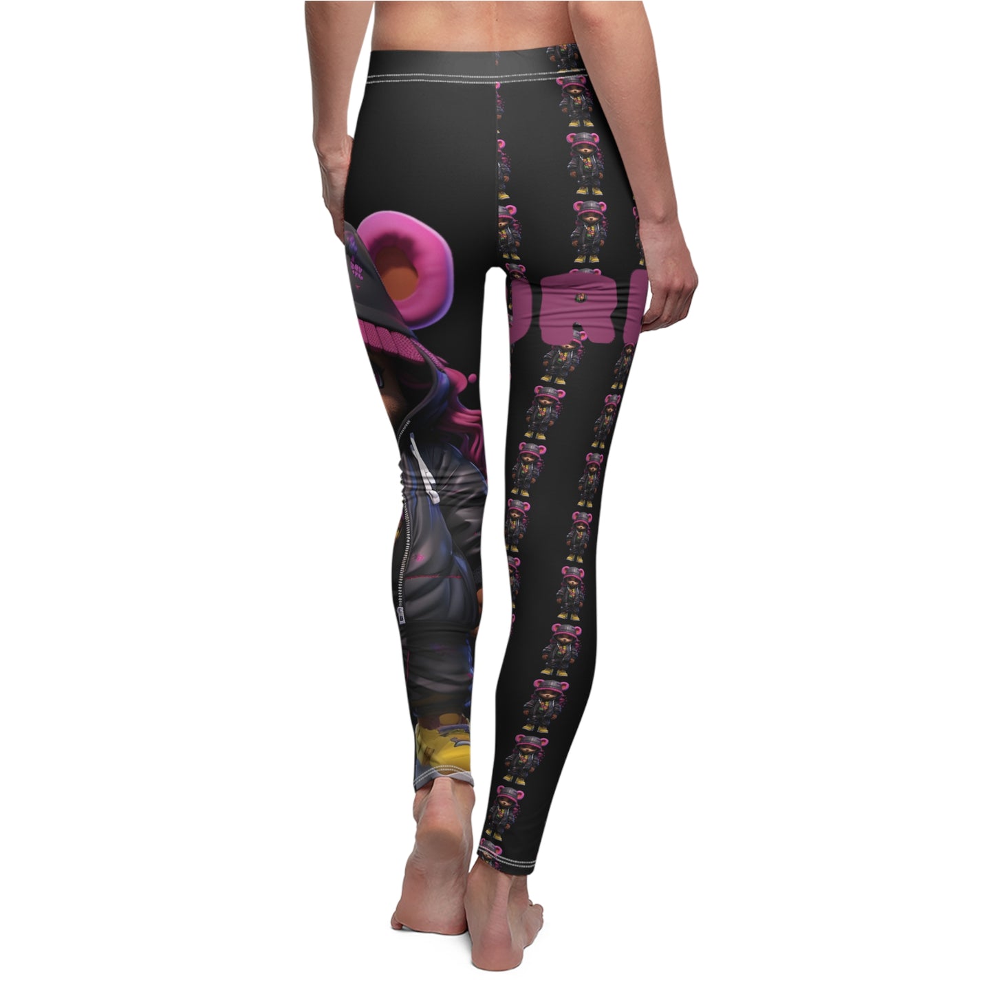 Playful Women's Casual Leggings, Cute Animal Print Leggings, Comfortable Activewear, Fun Outfit for Everyday