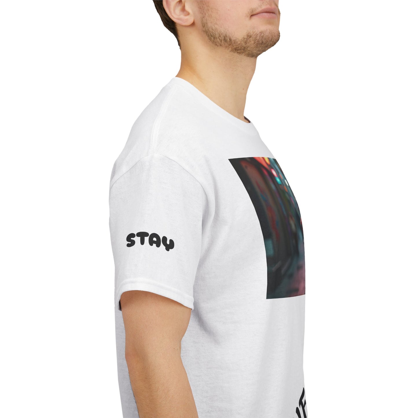 Urban Vibes Unisex Heavy Cotton Tee - Perfect for Street Culture Lovers, Casual Wear, Gifts, and Urban Art Enthusiasts