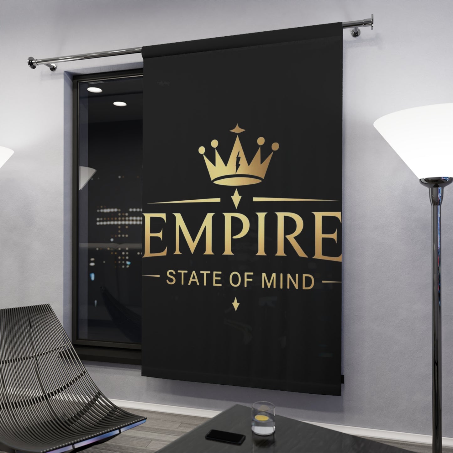 Stylish Window Curtains, Empire State of Mind Design, Home Decor, Blackout Drapes, Modern Living Room Accessories, Gift for NYC Lovers