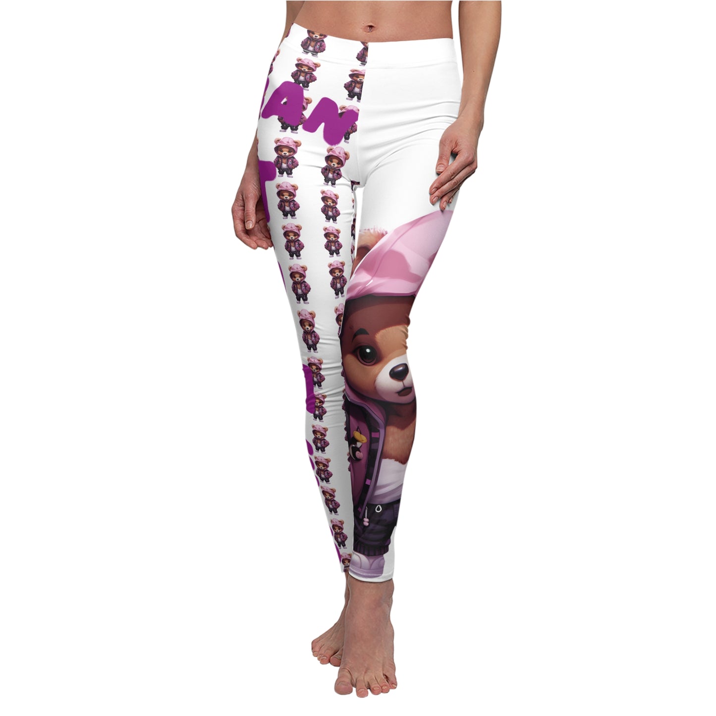 Playful Women's Casual Leggings, Cute Animal Print Leggings, Comfortable Activewear, Fun Outfit for Everyday