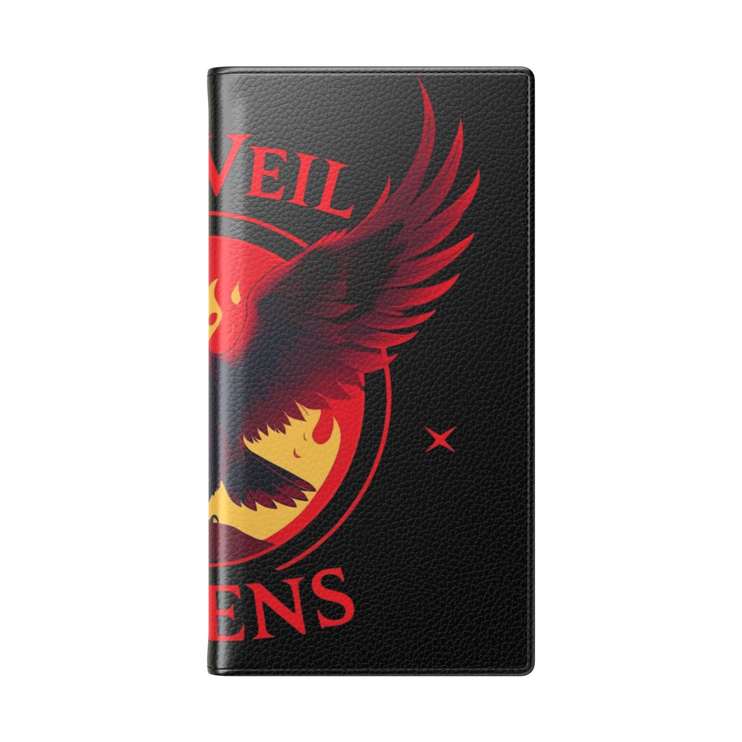 Raven Design Flip Case for Smartphones, Stylish Phone Cover, Gothic Art Protection, Gift for Bird Lovers, Red Veil Ravens Merchandise