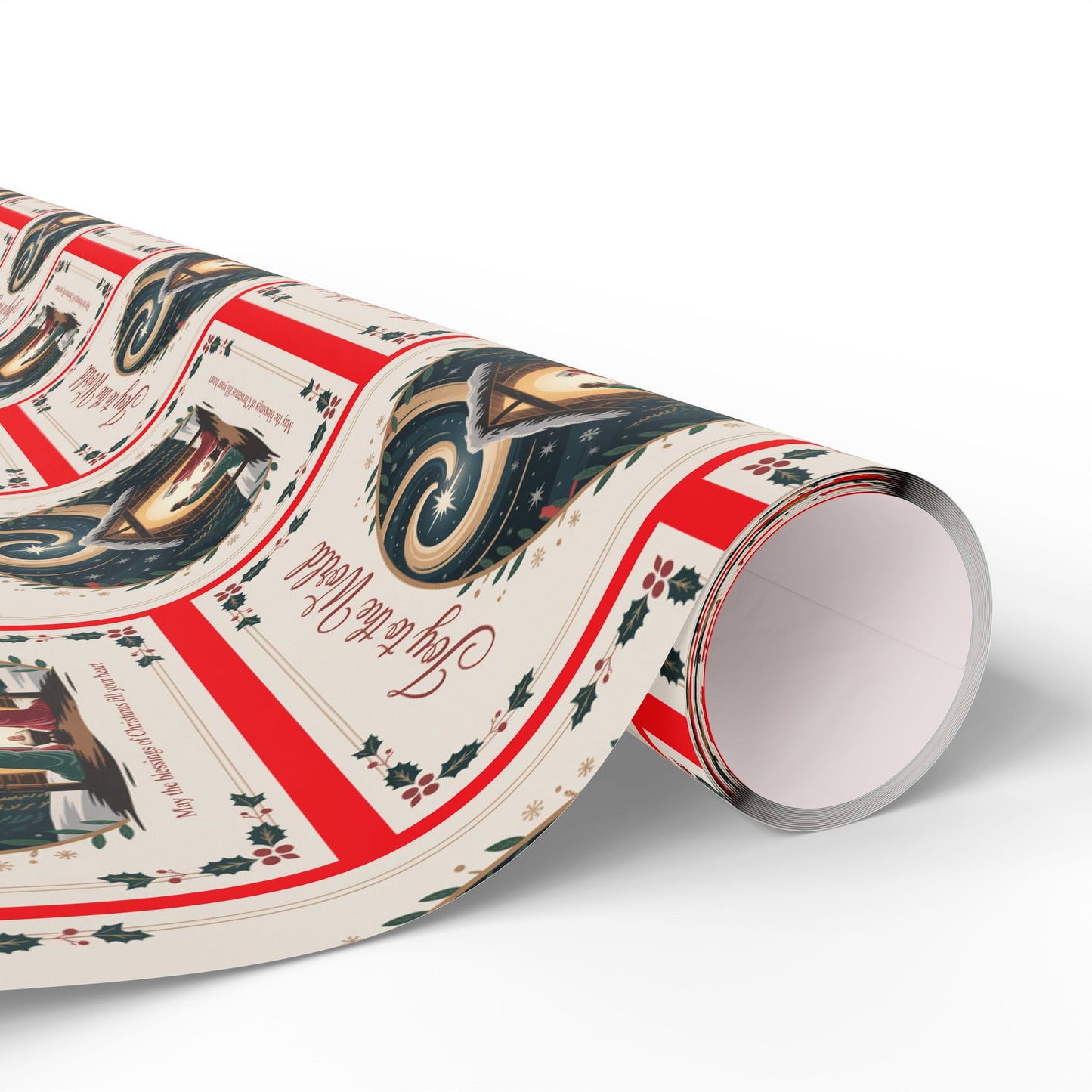 Charming Holiday Wrapping Paper, Festive Gift Wrap, Christmas Wrapping, Unique Present Decor, Seasonal Gift Wrapping Ideas