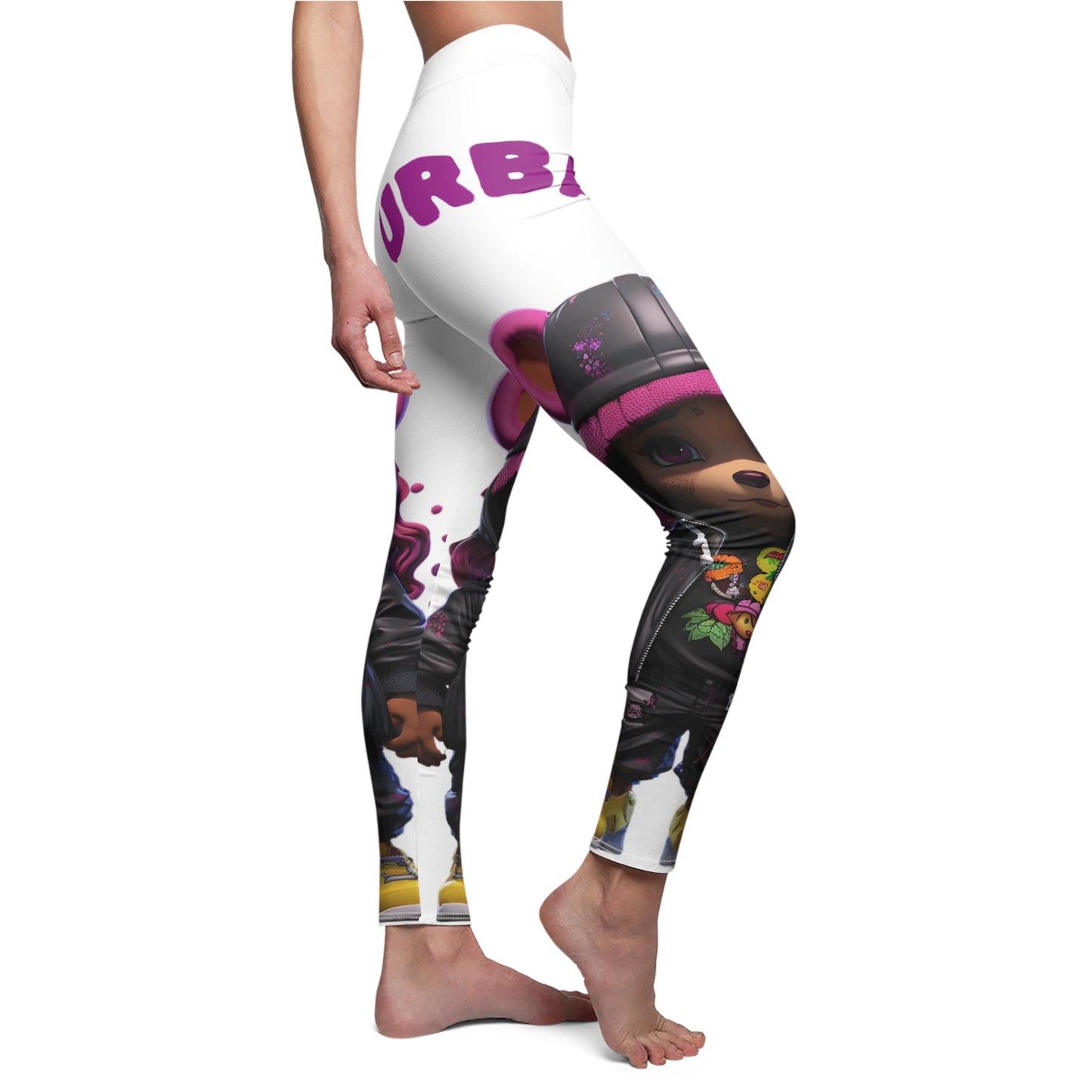 Playful Women's Casual Leggings, Cute Animal Print Leggings, Comfortable Activewear, Fun Outfit for Everyday