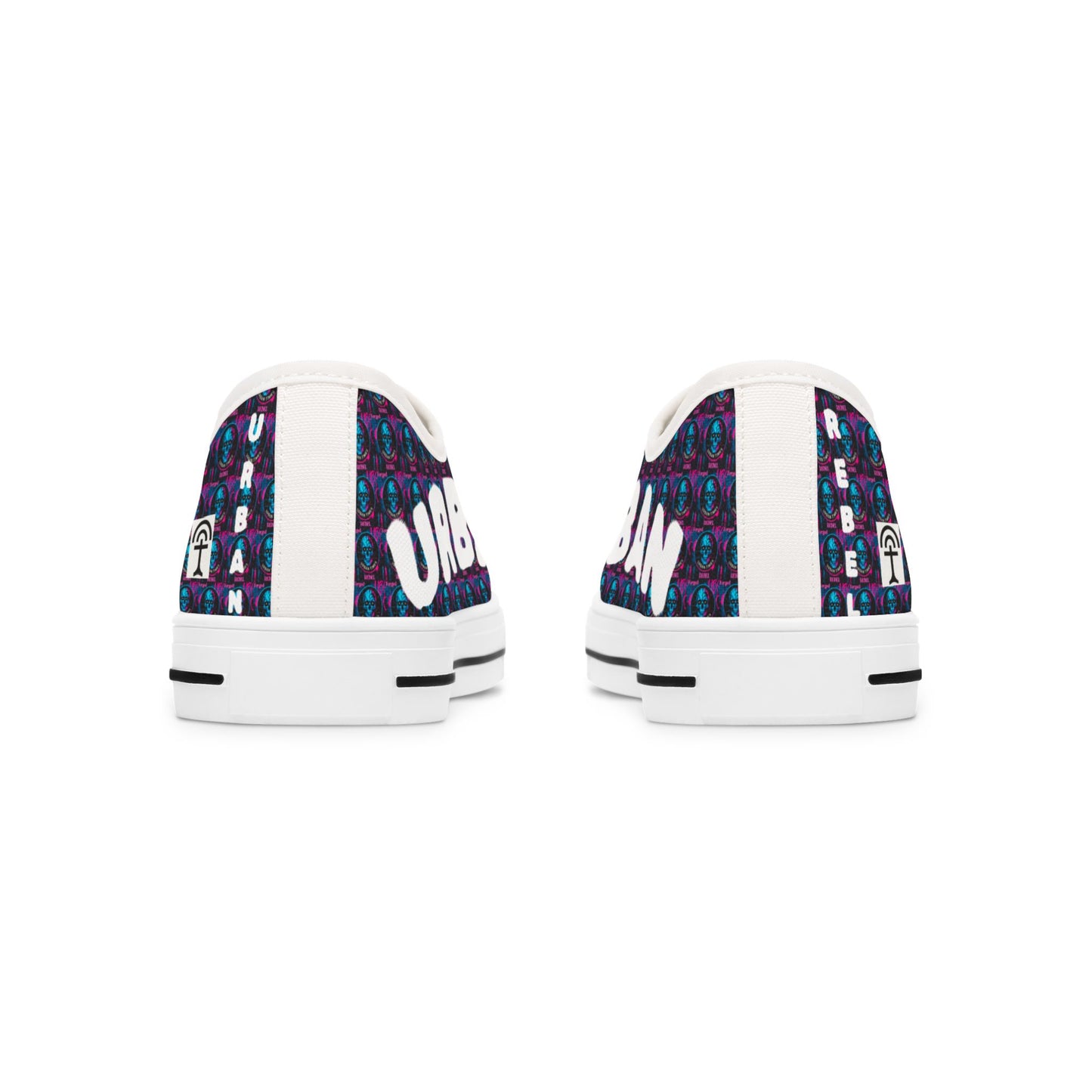 Urban Vibe Women's Low Top Sneakers, Trendy Casual Shoes, Unique Gift for Her, Street Style Sneakers, Fashionable Everyday Footwear