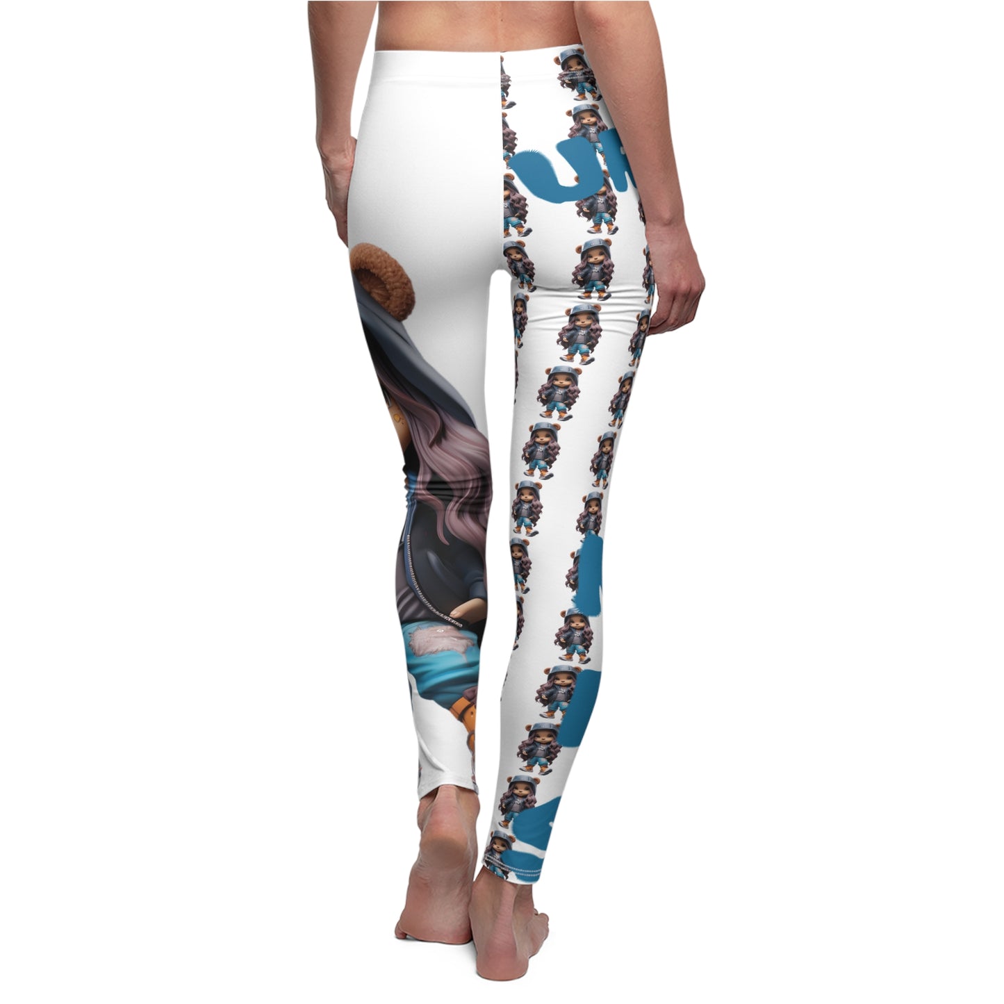 Playful Women's Casual Leggings, Cute Animal Print Leggings, Comfortable Activewear, Fun Outfit for Everyday