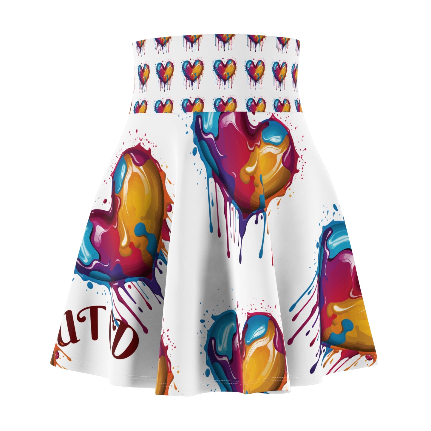Vibrant Butterfly Skater Skirt, Colorful AOP Fashion, Women’s Spring Wear, Boho Style Skirt, Perfect for Festivals, Casual Outfits