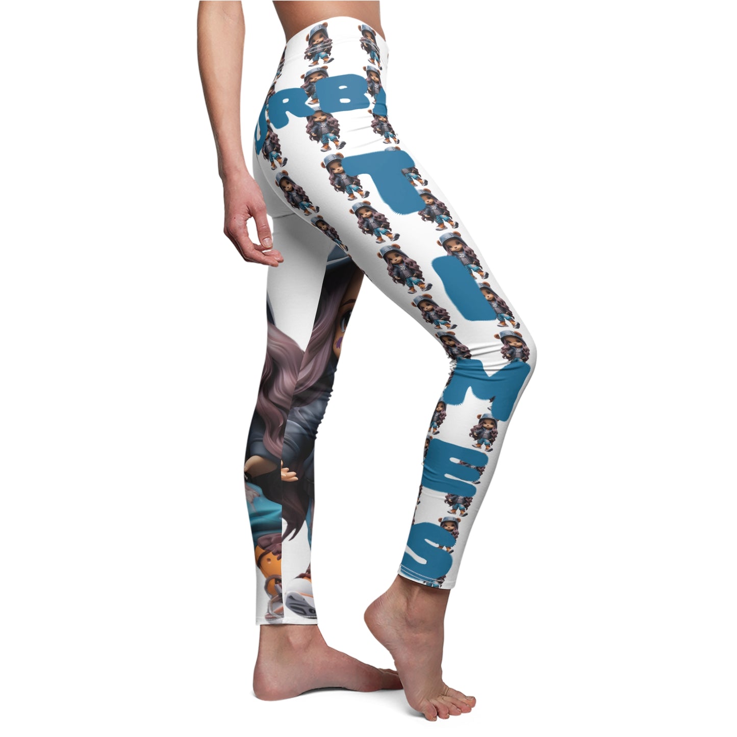 Playful Women's Casual Leggings, Cute Animal Print Leggings, Comfortable Activewear, Fun Outfit for Everyday