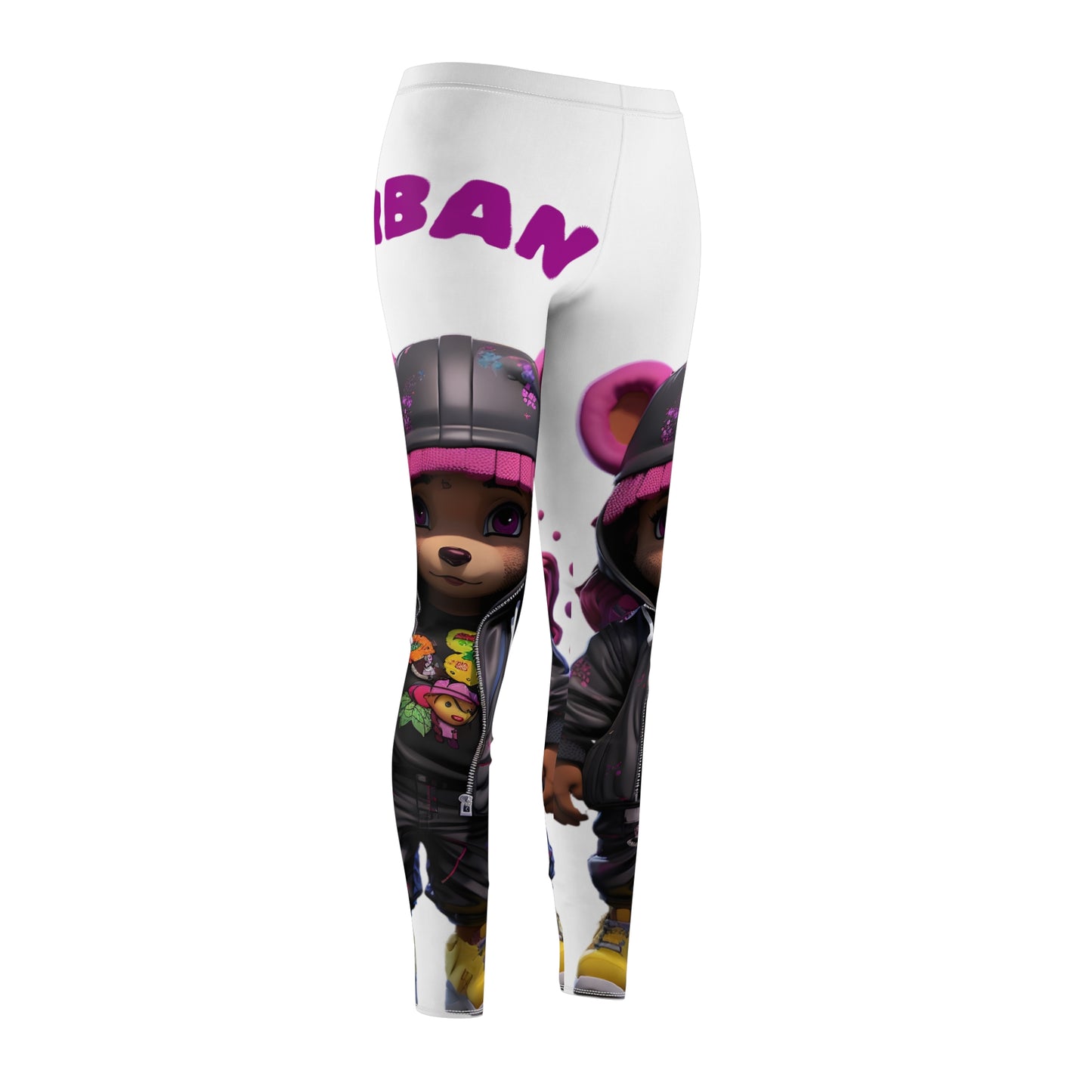 Playful Women's Casual Leggings, Cute Animal Print Leggings, Comfortable Activewear, Fun Outfit for Everyday