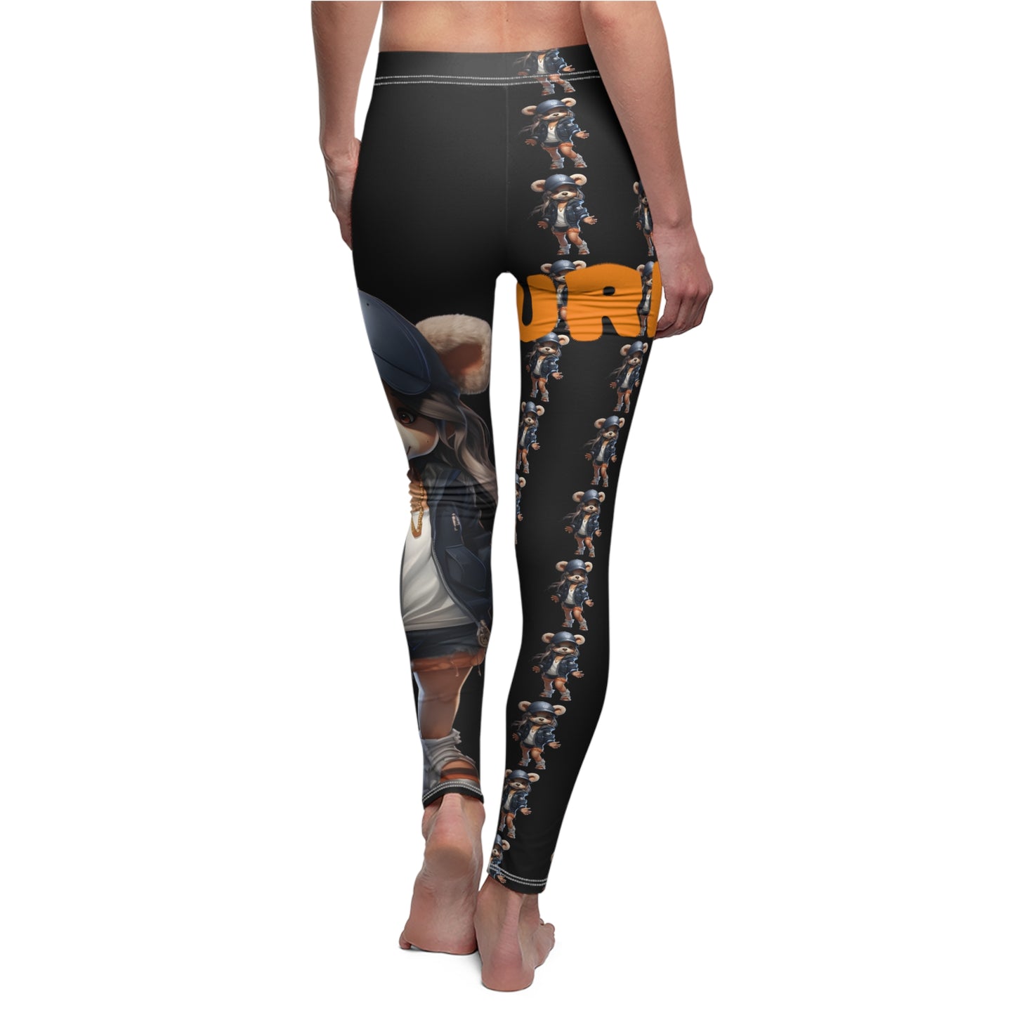 Playful Women's Casual Leggings, Cute Animal Print Leggings, Comfortable Activewear, Fun Outfit for Everyday