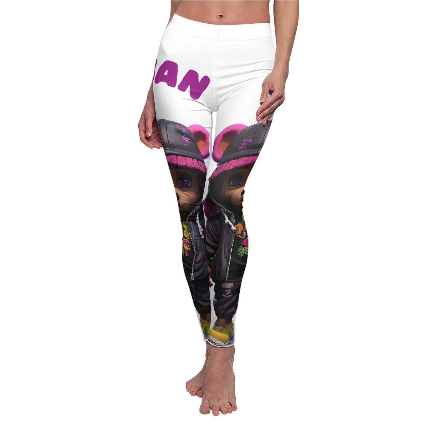 Playful Women's Casual Leggings, Cute Animal Print Leggings, Comfortable Activewear, Fun Outfit for Everyday