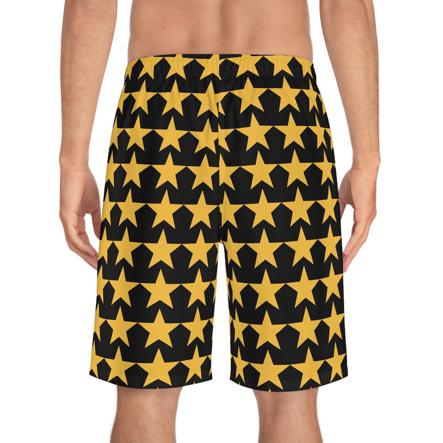 Star-Pattern Men's Board Shorts, Perfect for Beach Days, Summer Fun, Pool Parties, Vacation Wear, Gift for Him