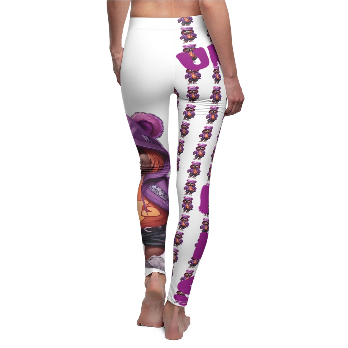 Playful Women's Casual Leggings, Cute Animal Print Leggings, Comfortable Activewear, Fun Outfit for Everyday