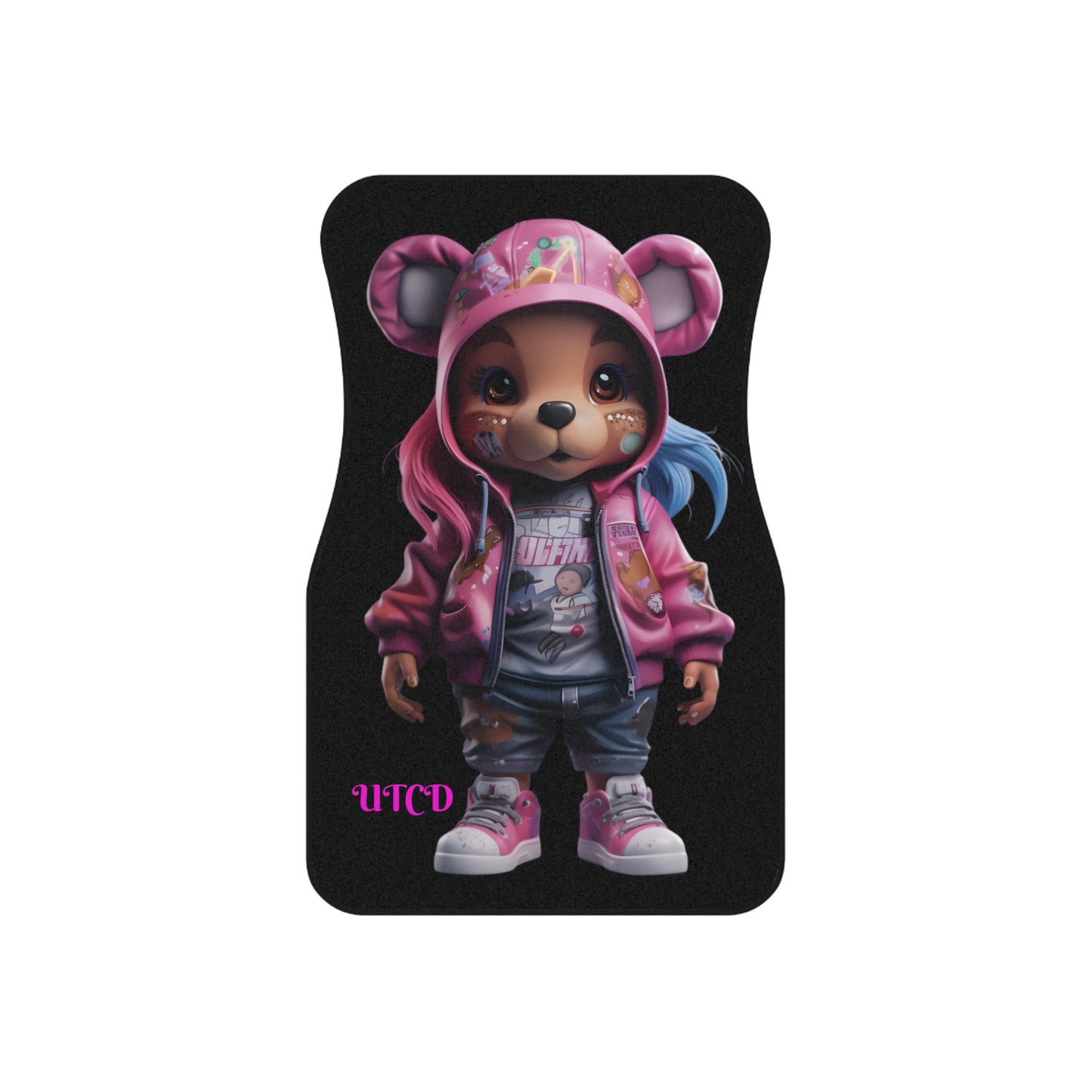 Cute Bear Car Mats Set - Adorable Auto Accessories for Kids, Cartoon Car Flooring, Fun Car Decor, Gift for Children's Birthday
