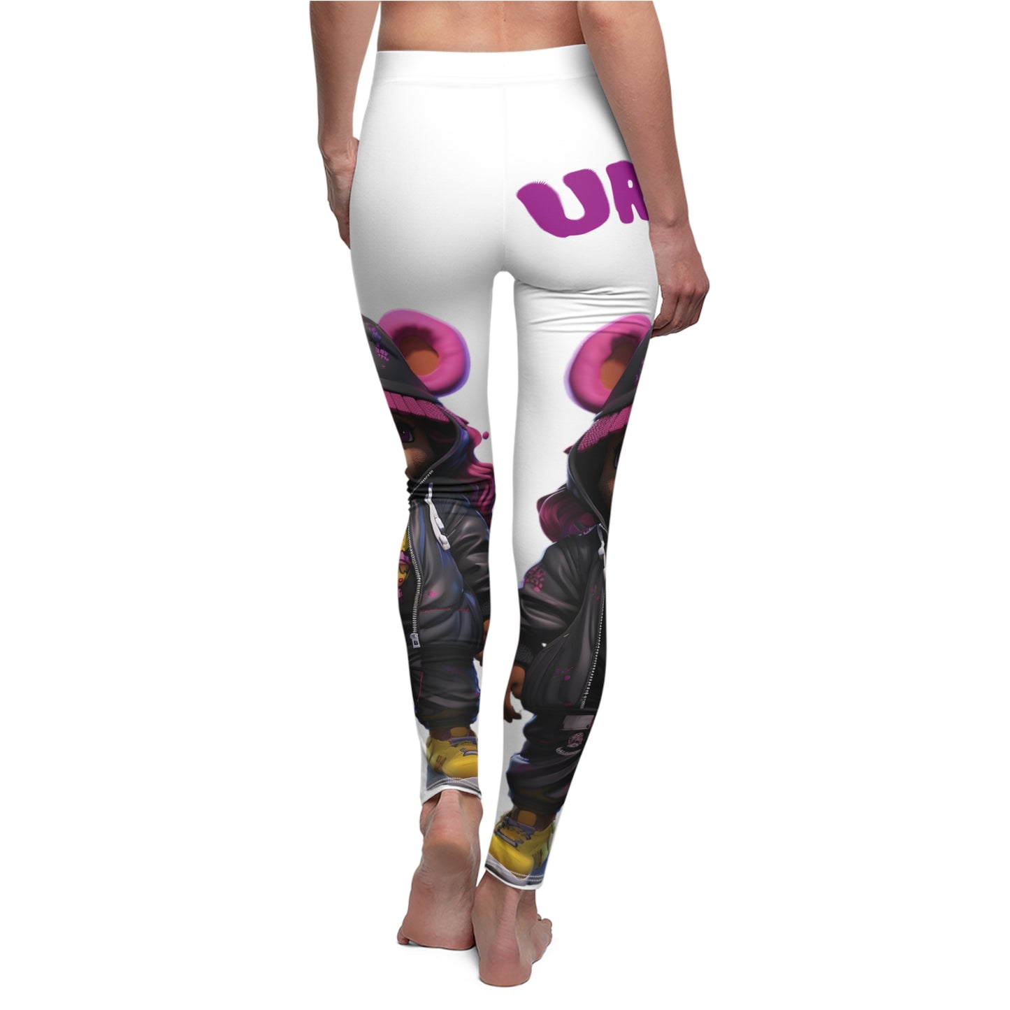 Playful Women's Casual Leggings, Cute Animal Print Leggings, Comfortable Activewear, Fun Outfit for Everyday