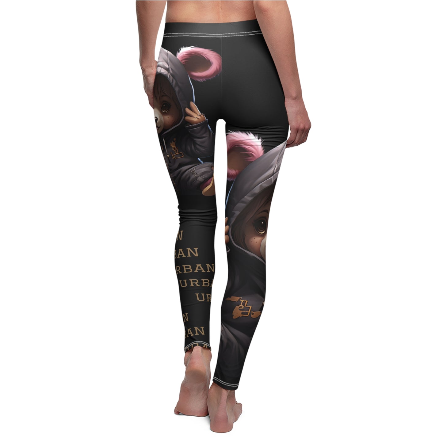 Playful Women's Casual Leggings, Cute Animal Print Leggings, Comfortable Activewear, Fun Outfit for Everyday