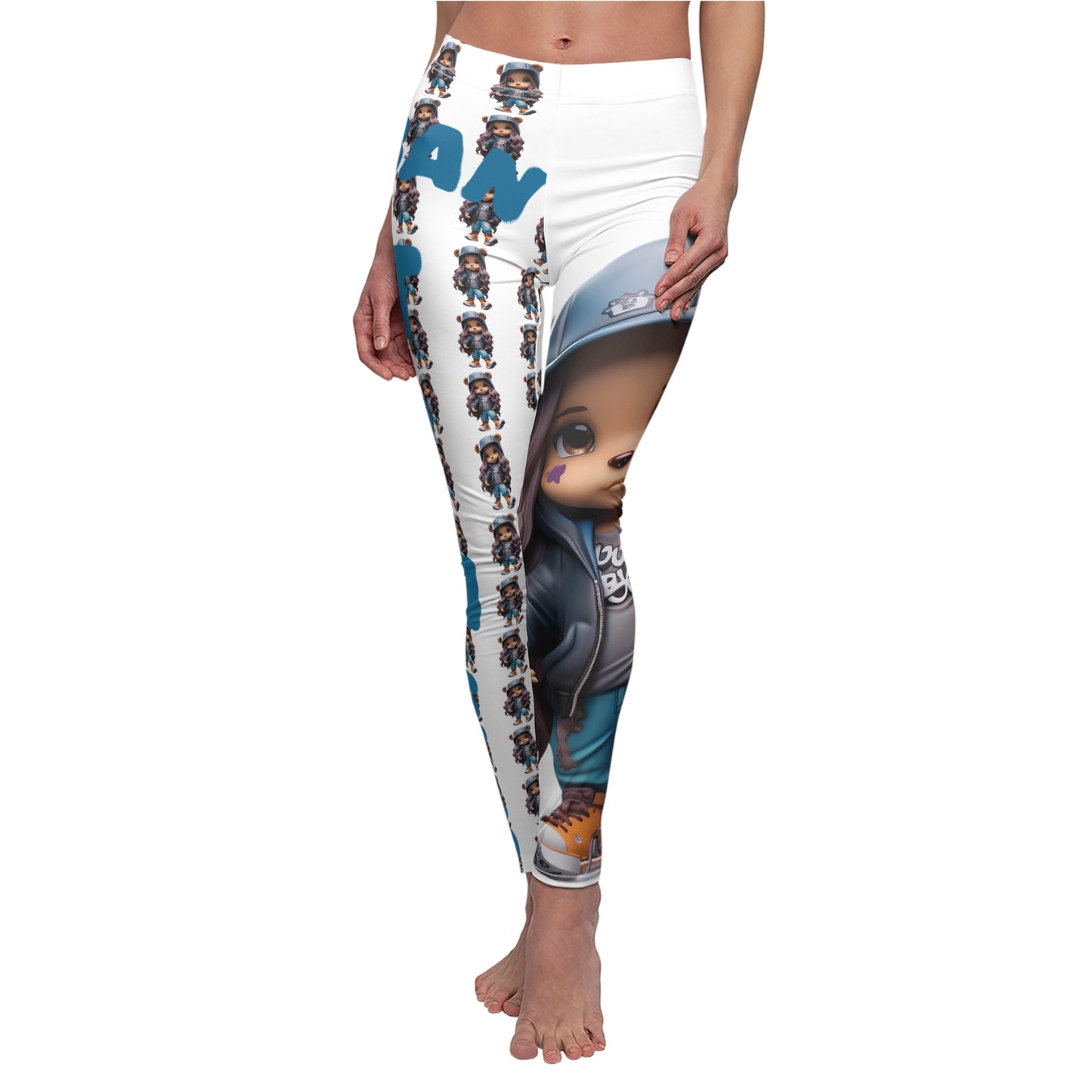 Playful Women's Casual Leggings, Cute Animal Print Leggings, Comfortable Activewear, Fun Outfit for Everyday