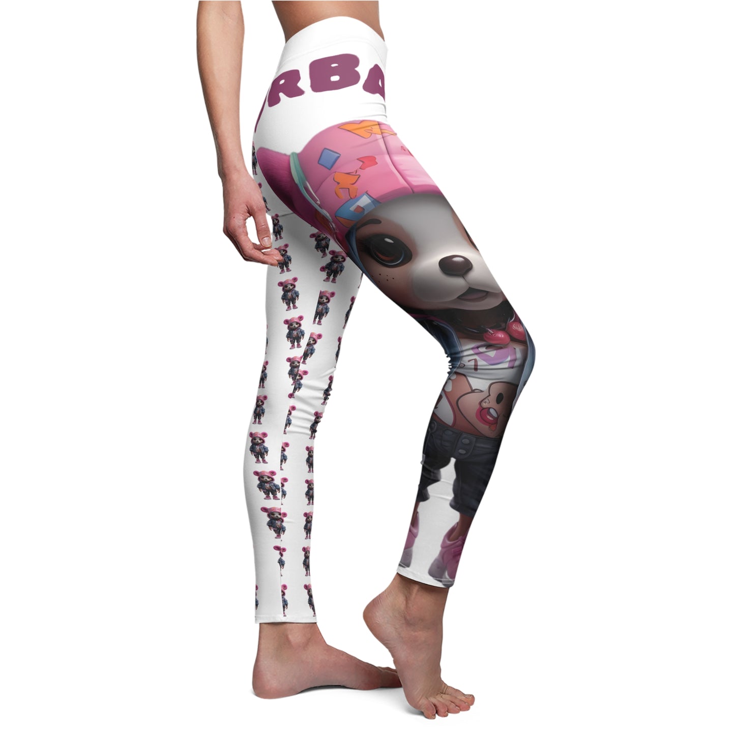 Playful Women's Casual Leggings, Cute Animal Print Leggings, Comfortable Activewear, Fun Outfit for Everyday