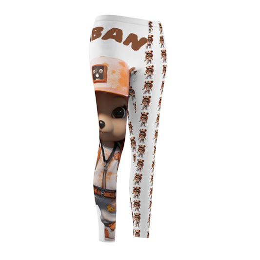 Playful Women's Casual Leggings, Cute Animal Print Leggings, Comfortable Activewear, Fun Outfit for Everyday