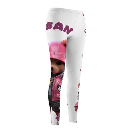 Playful Women's Casual Leggings, Cute Animal Print Leggings, Comfortable Activewear, Fun Outfit for Everyday