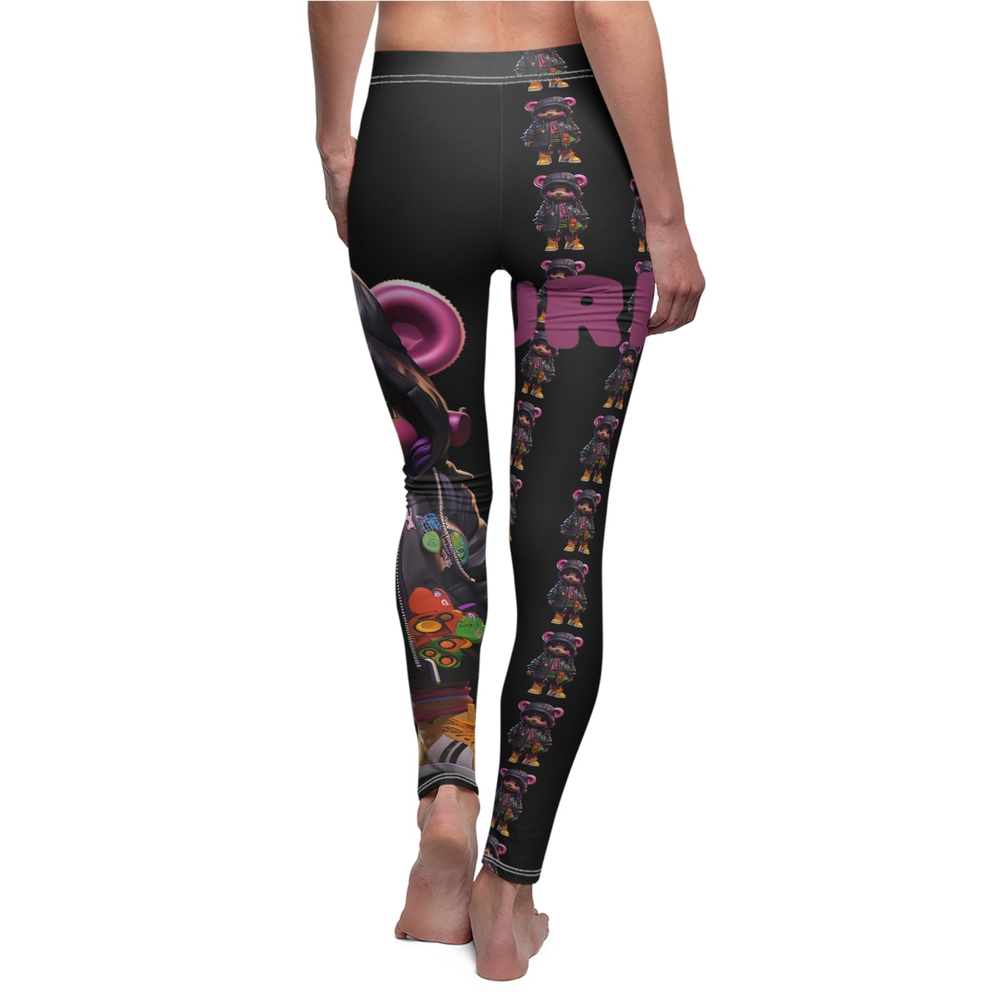 Playful Women's Casual Leggings, Cute Animal Print Leggings, Comfortable Activewear, Fun Outfit for Everyday