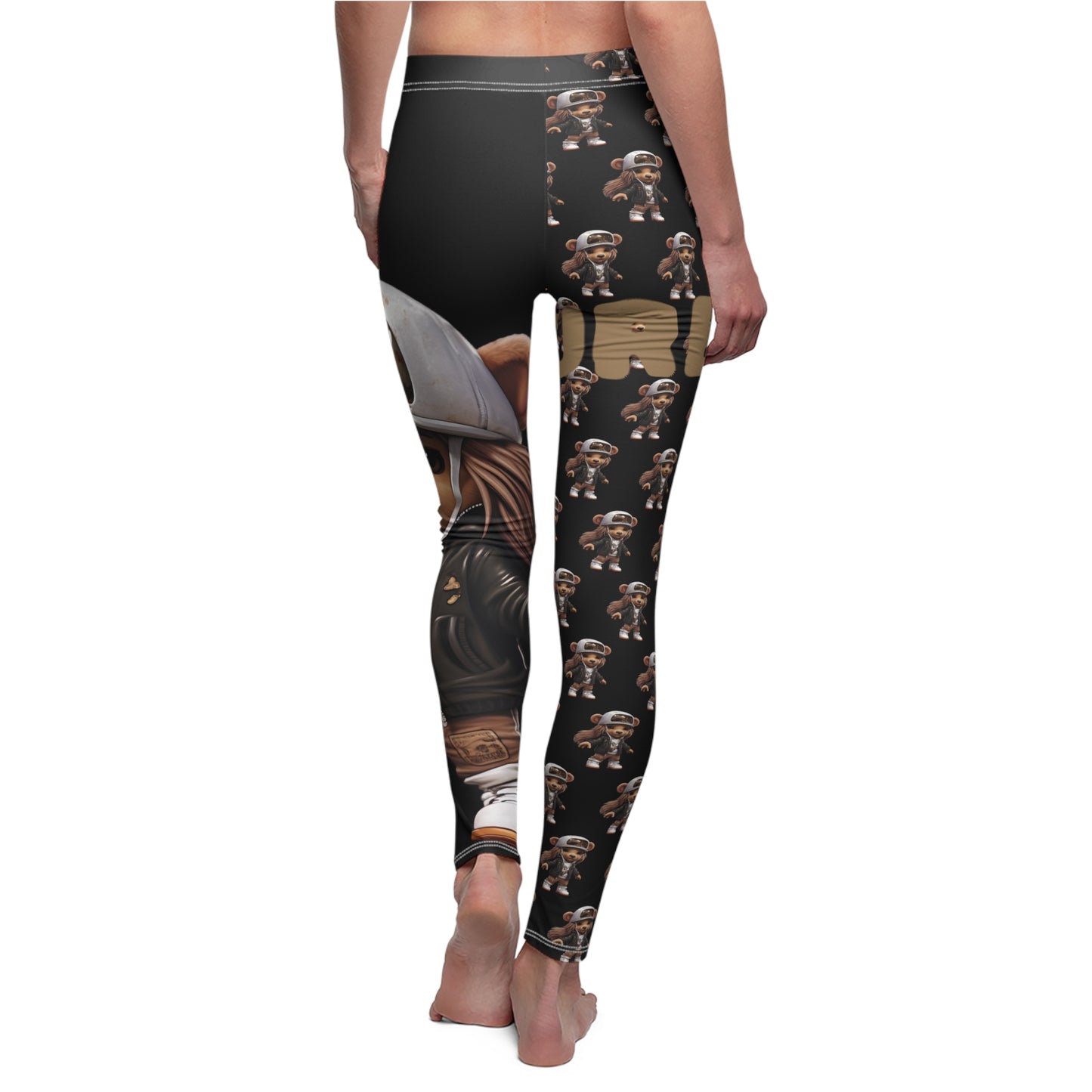 Playful Women's Casual Leggings, Cute Animal Print Leggings, Comfortable Activewear, Fun Outfit for Everyday