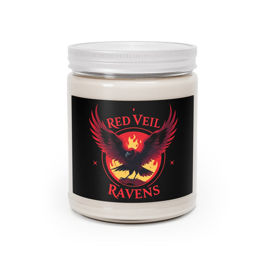 Scented Soy Candle - Red Veil Ravens, Eco-Friendly Home Fragrance, Aromatherapy Gift, Relaxation for Any Occasion, Halloween Decor