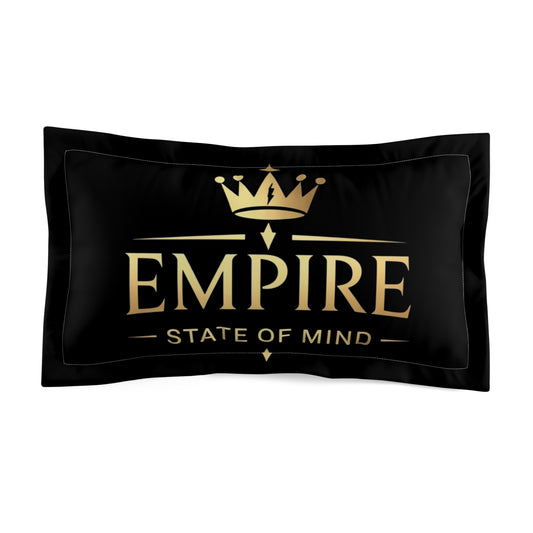 Empire State of Mind Pillow Sham | NYC Decor, Luxurious Microfiber Sham, Cozy Bedroom Accessory, Gold Crown Design, Gifts for New Yorkers