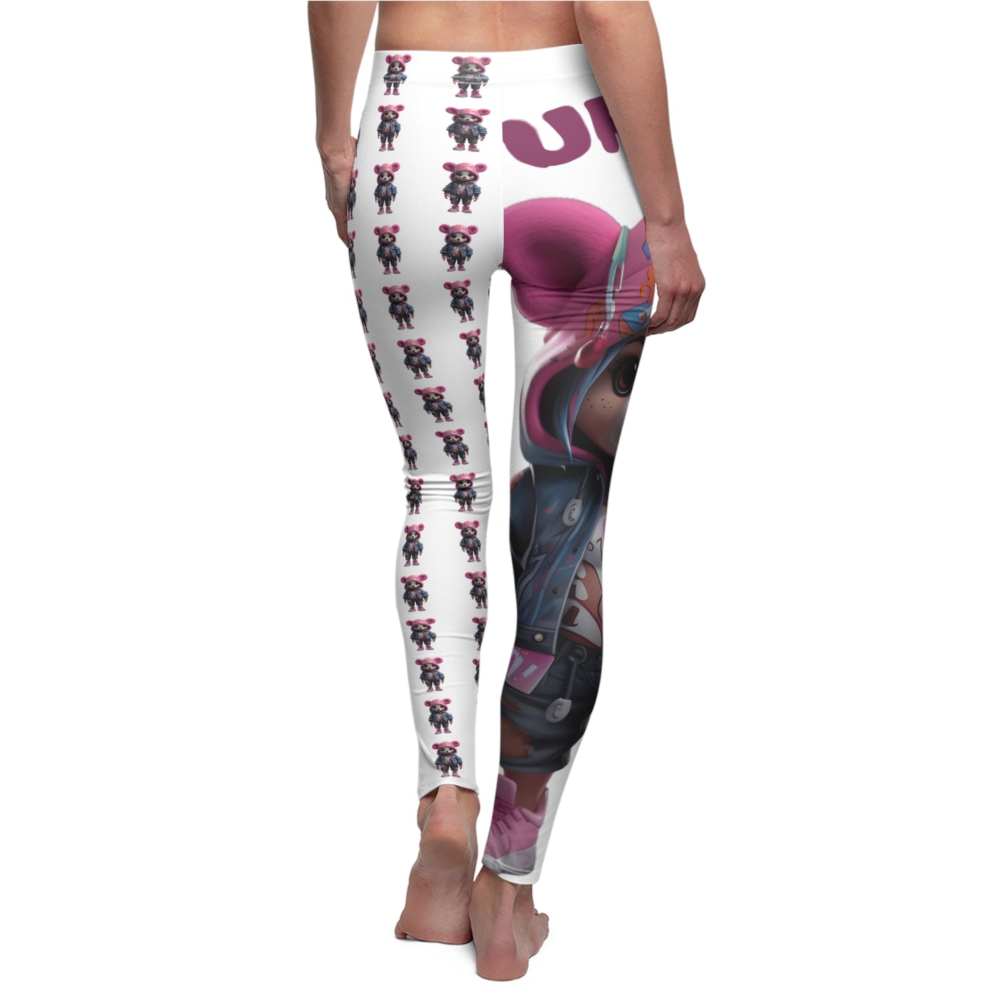 Playful Women's Casual Leggings, Cute Animal Print Leggings, Comfortable Activewear, Fun Outfit for Everyday