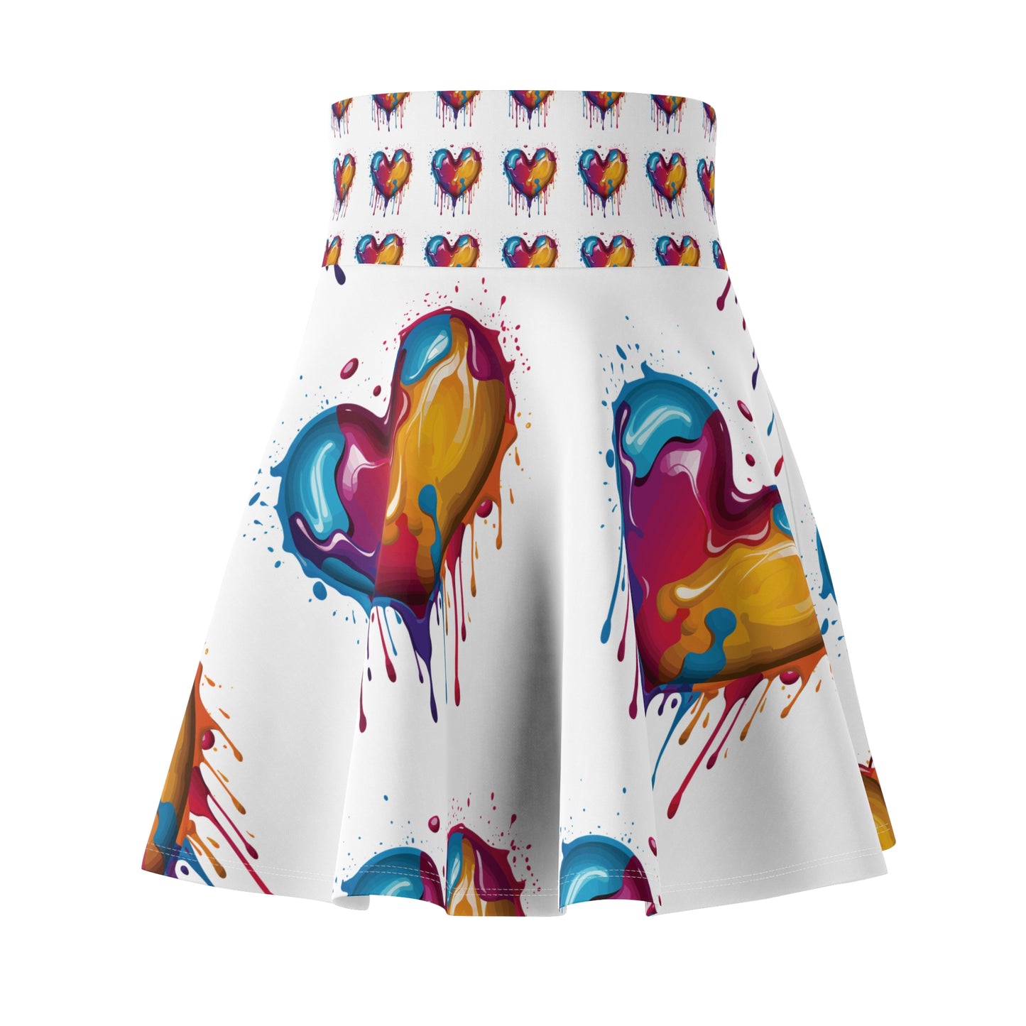 Vibrant Butterfly Skater Skirt, Colorful AOP Fashion, Women’s Spring Wear, Boho Style Skirt, Perfect for Festivals, Casual Outfits