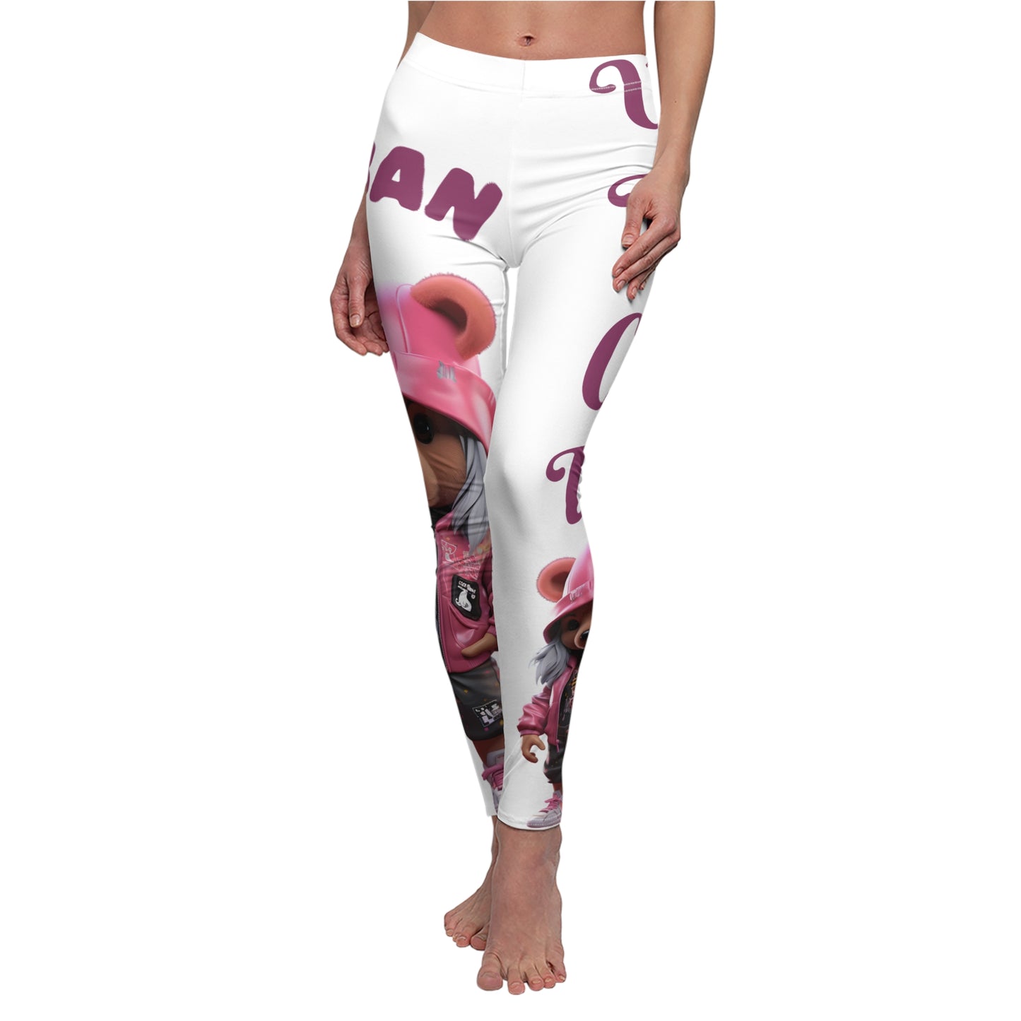 Playful Women's Casual Leggings, Cute Animal Print Leggings, Comfortable Activewear, Fun Outfit for Everyday