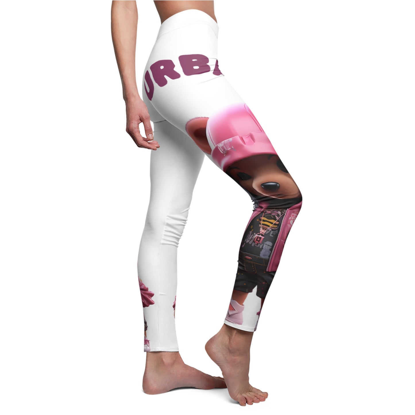 Playful Women's Casual Leggings, Cute Animal Print Leggings, Comfortable Activewear, Fun Outfit for Everyday