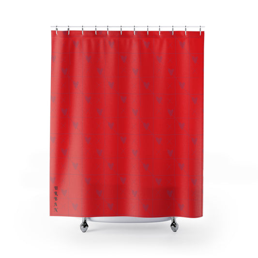 Romantic Hearts Shower Curtain, Bathroom Decor, Valentine's Day Gift, Love Theme, Modern Home Accent