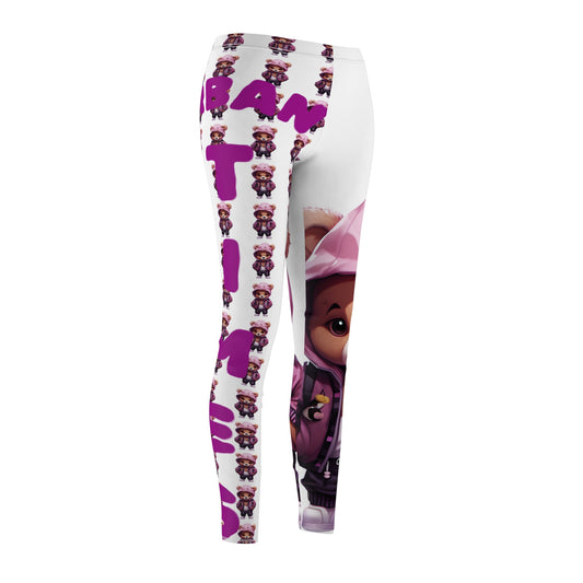 Playful Women's Casual Leggings, Cute Animal Print Leggings, Comfortable Activewear, Fun Outfit for Everyday