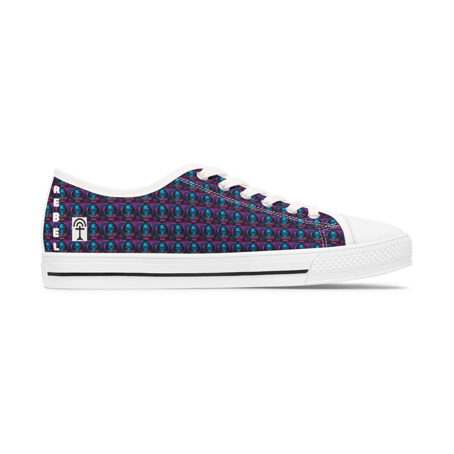 Urban Vibe Women's Low Top Sneakers, Trendy Casual Shoes, Unique Gift for Her, Street Style Sneakers, Fashionable Everyday Footwear