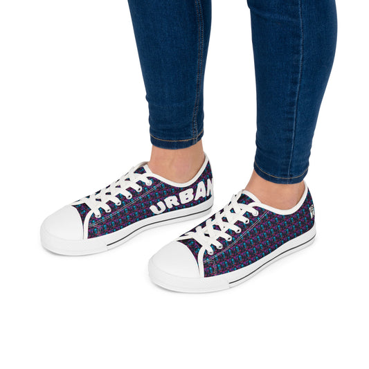 Urban Vibe Women's Low Top Sneakers, Trendy Casual Shoes, Unique Gift for Her, Street Style Sneakers, Fashionable Everyday Footwear