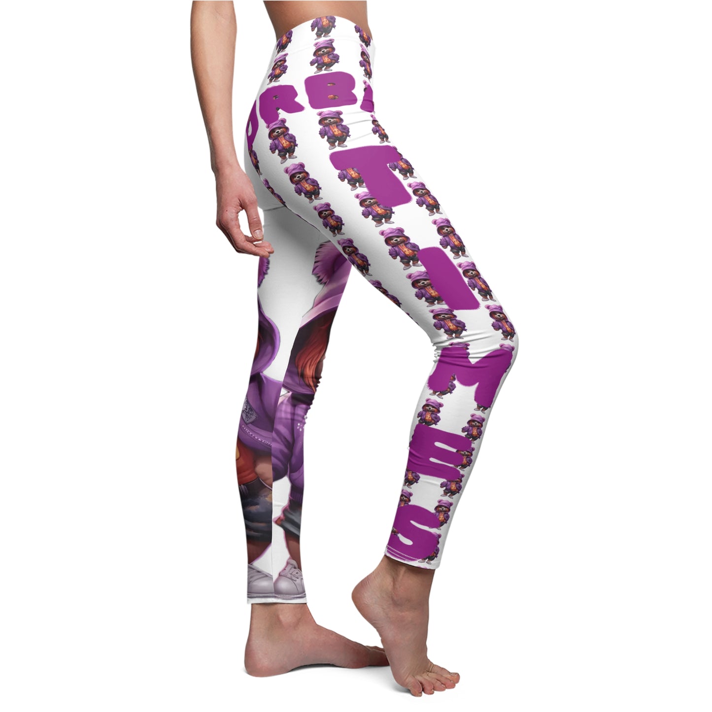 Playful Women's Casual Leggings, Cute Animal Print Leggings, Comfortable Activewear, Fun Outfit for Everyday