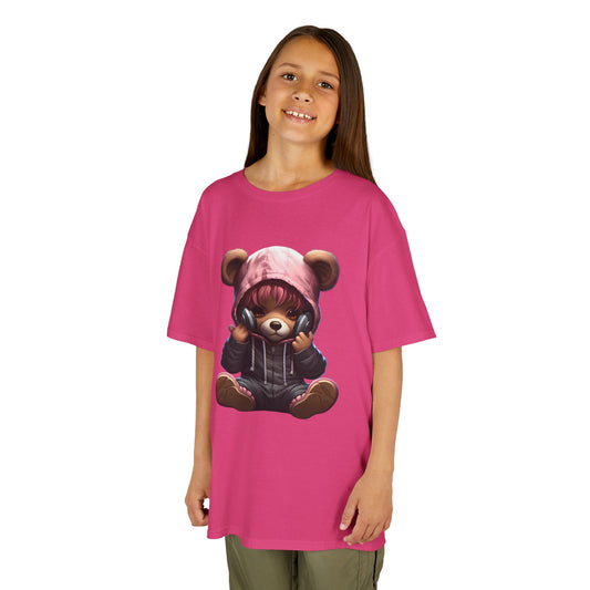 Adorable Bear Graphic Kids Tee, Cute T-Shirt for Boys and Girls, Perfect for Birthdays, Everyday Wear, Fun Gift