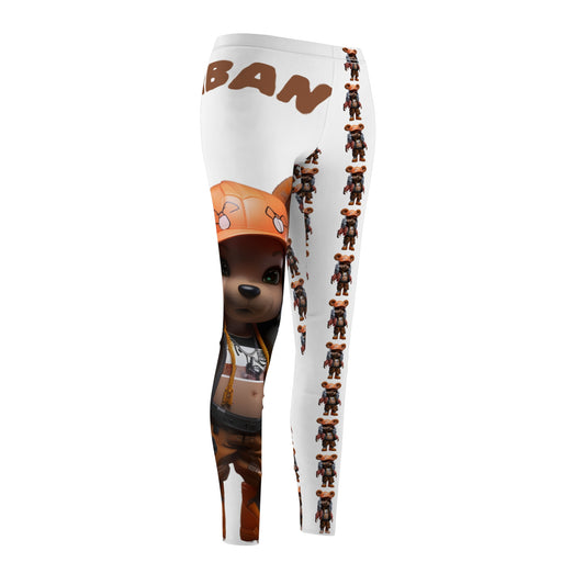 Playful Women's Casual Leggings, Cute Animal Print Leggings, Comfortable Activewear, Fun Outfit for Everyday