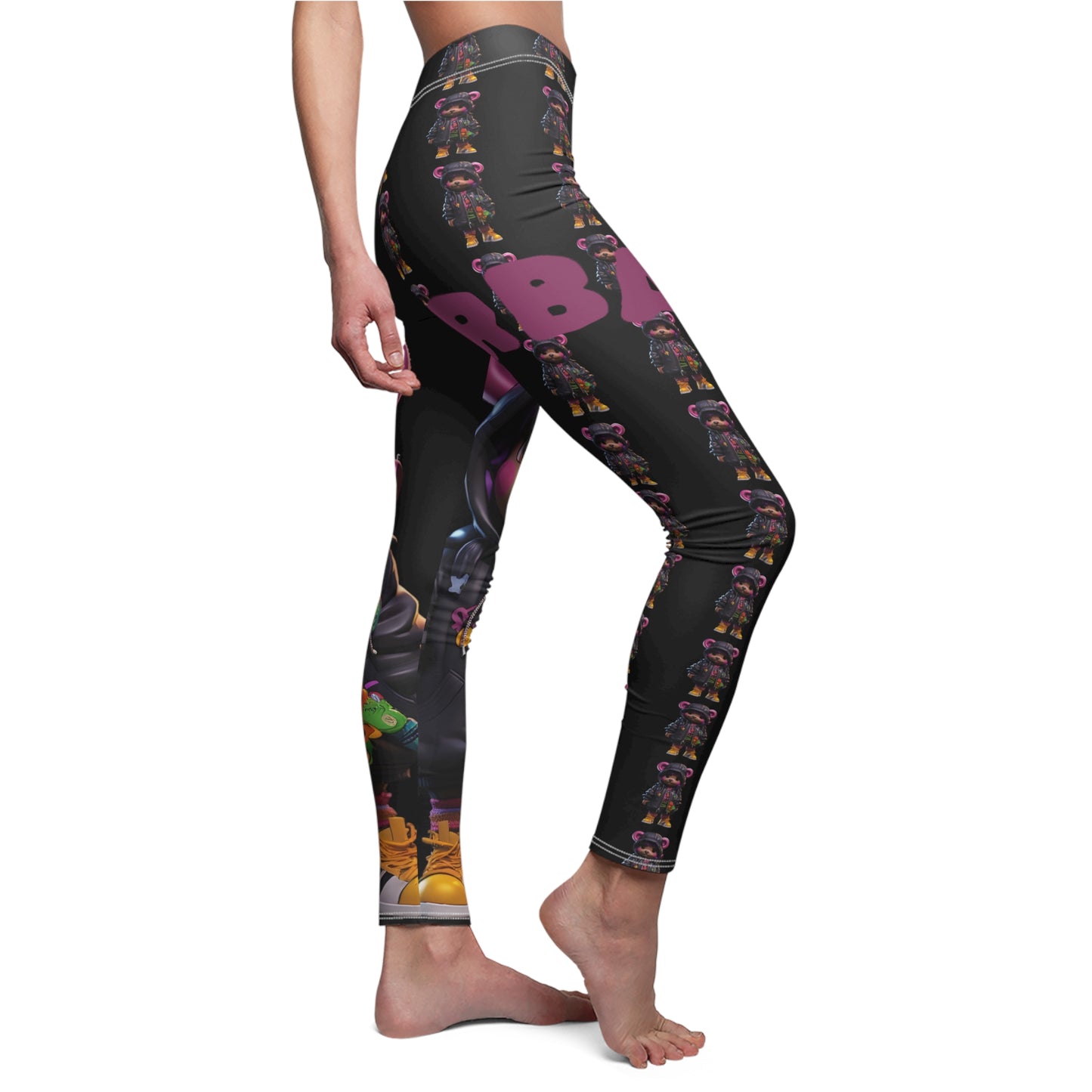 Playful Women's Casual Leggings, Cute Animal Print Leggings, Comfortable Activewear, Fun Outfit for Everyday