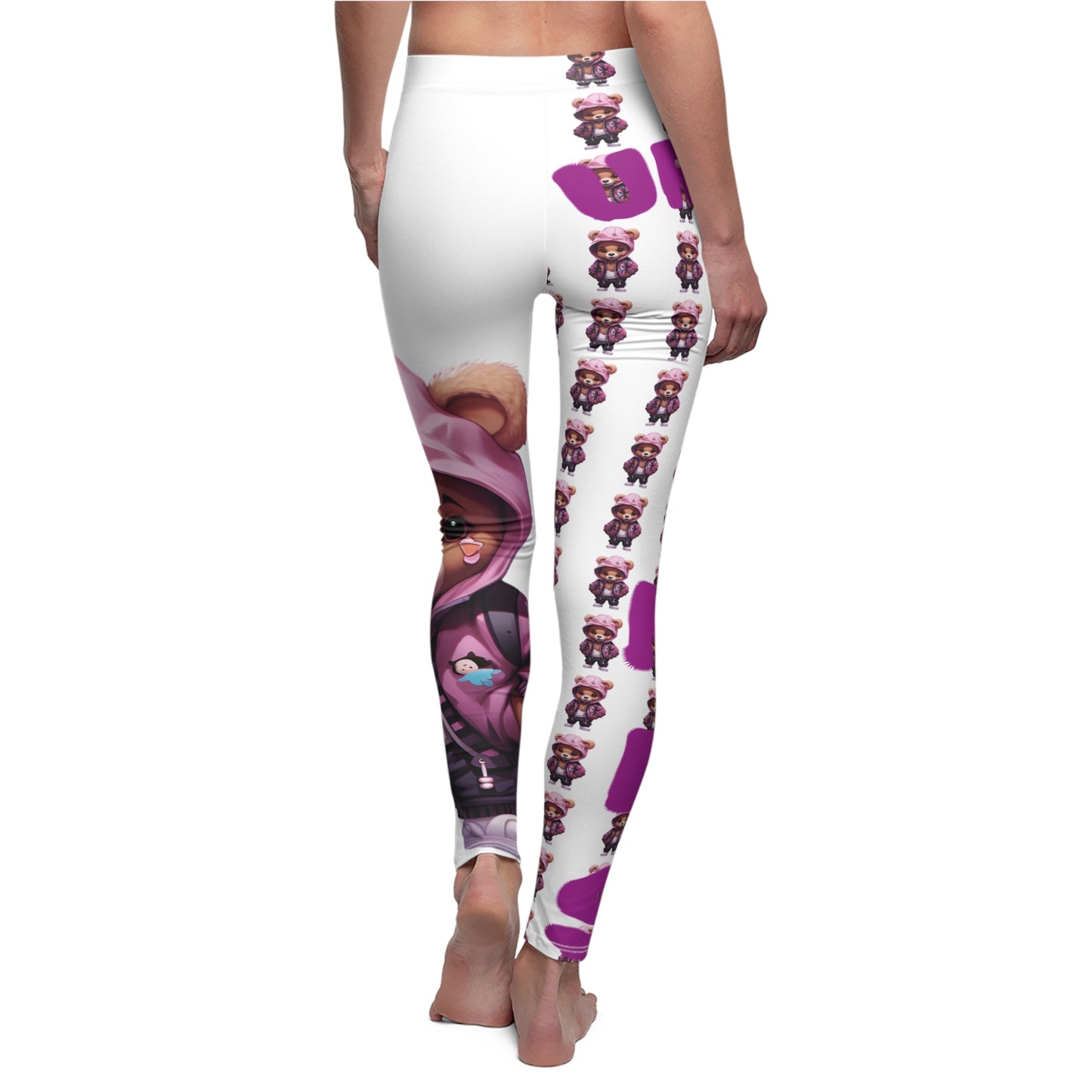 Playful Women's Casual Leggings, Cute Animal Print Leggings, Comfortable Activewear, Fun Outfit for Everyday