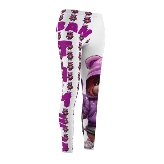 Playful Women's Casual Leggings, Cute Animal Print Leggings, Comfortable Activewear, Fun Outfit for Everyday