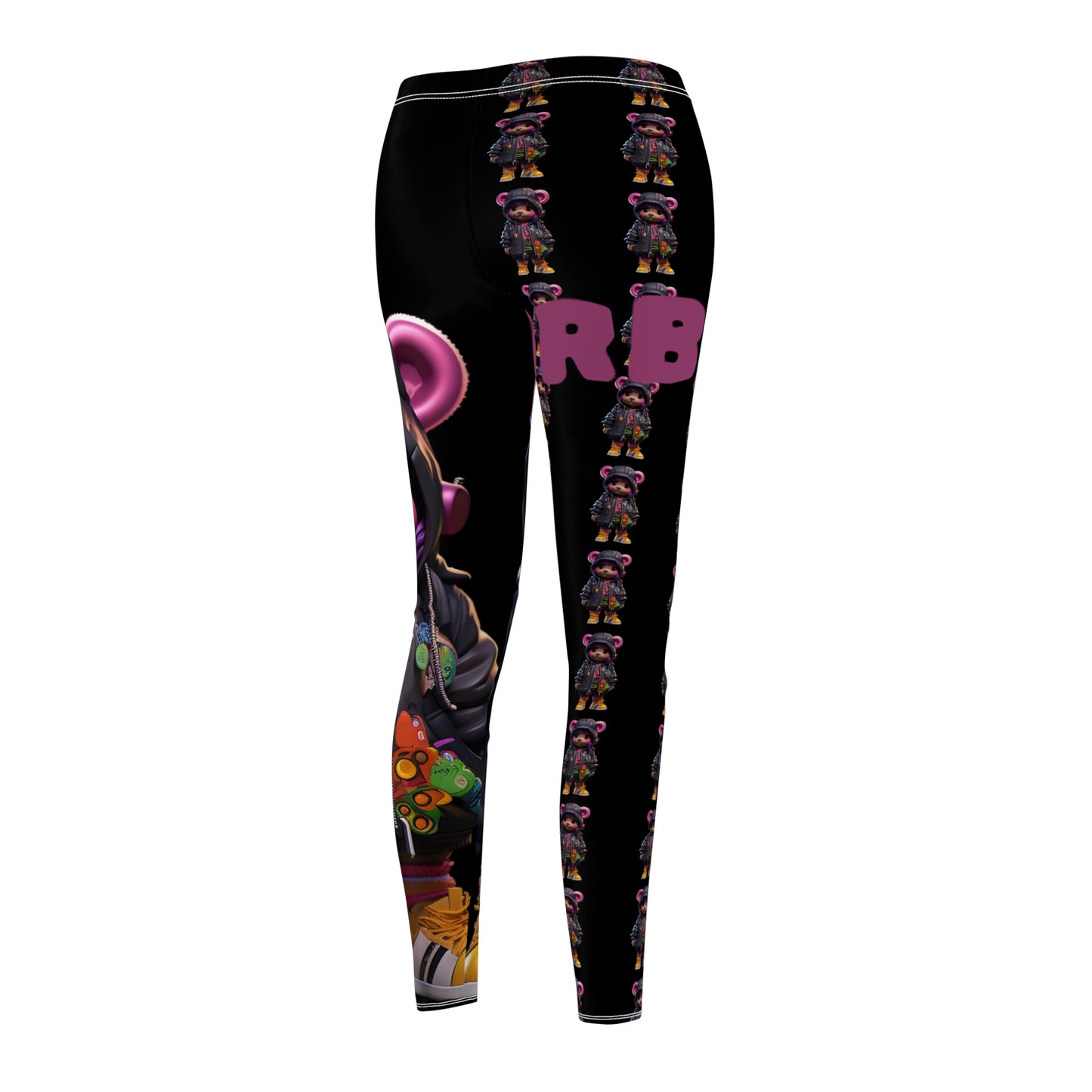 Playful Women's Casual Leggings, Cute Animal Print Leggings, Comfortable Activewear, Fun Outfit for Everyday